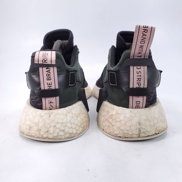 Adidas NMD R2 Lace Up Athletic Training Shoe Womens Size 8.5 BY9314 Black White - Picture 3 of 9